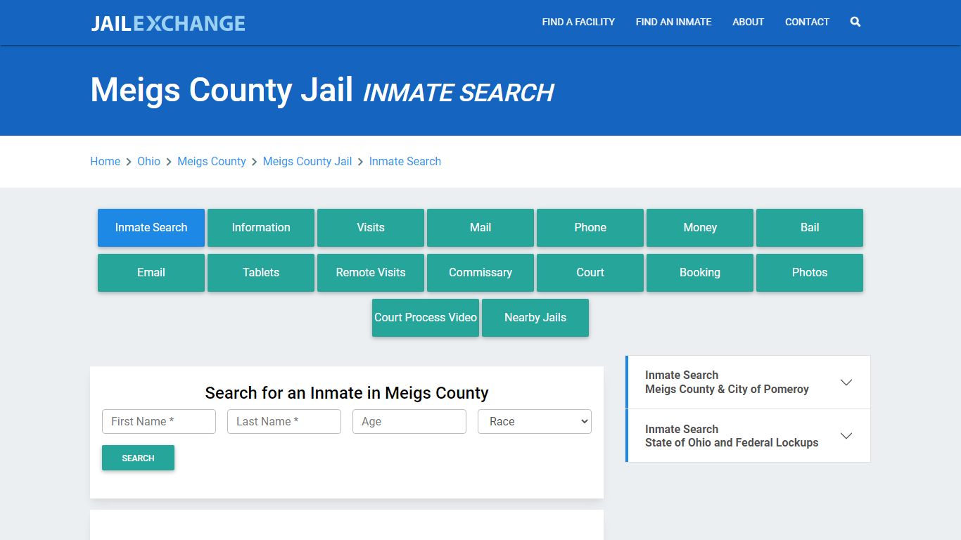 Meigs County Jail, OH Inmate Search: Roster & Mugshots