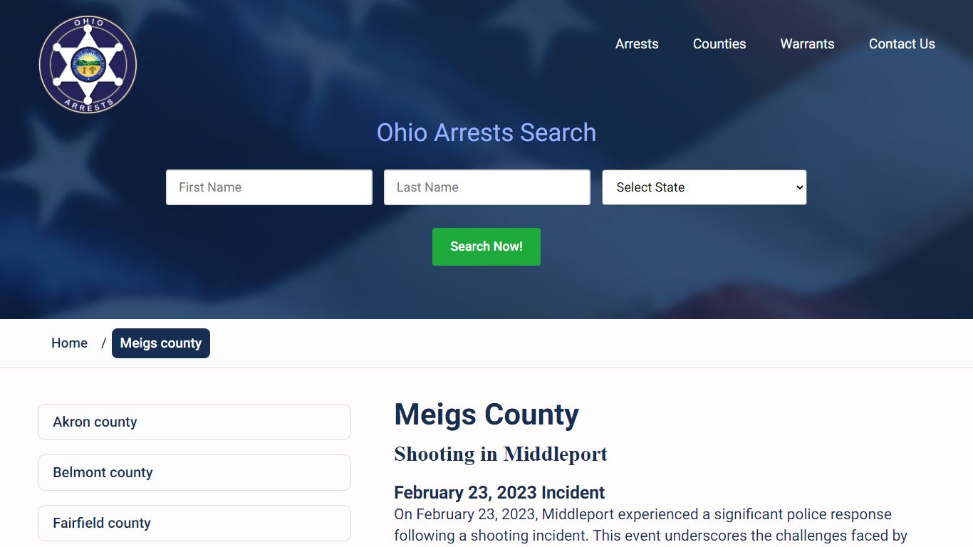 Meigs county - Ohio Arrests