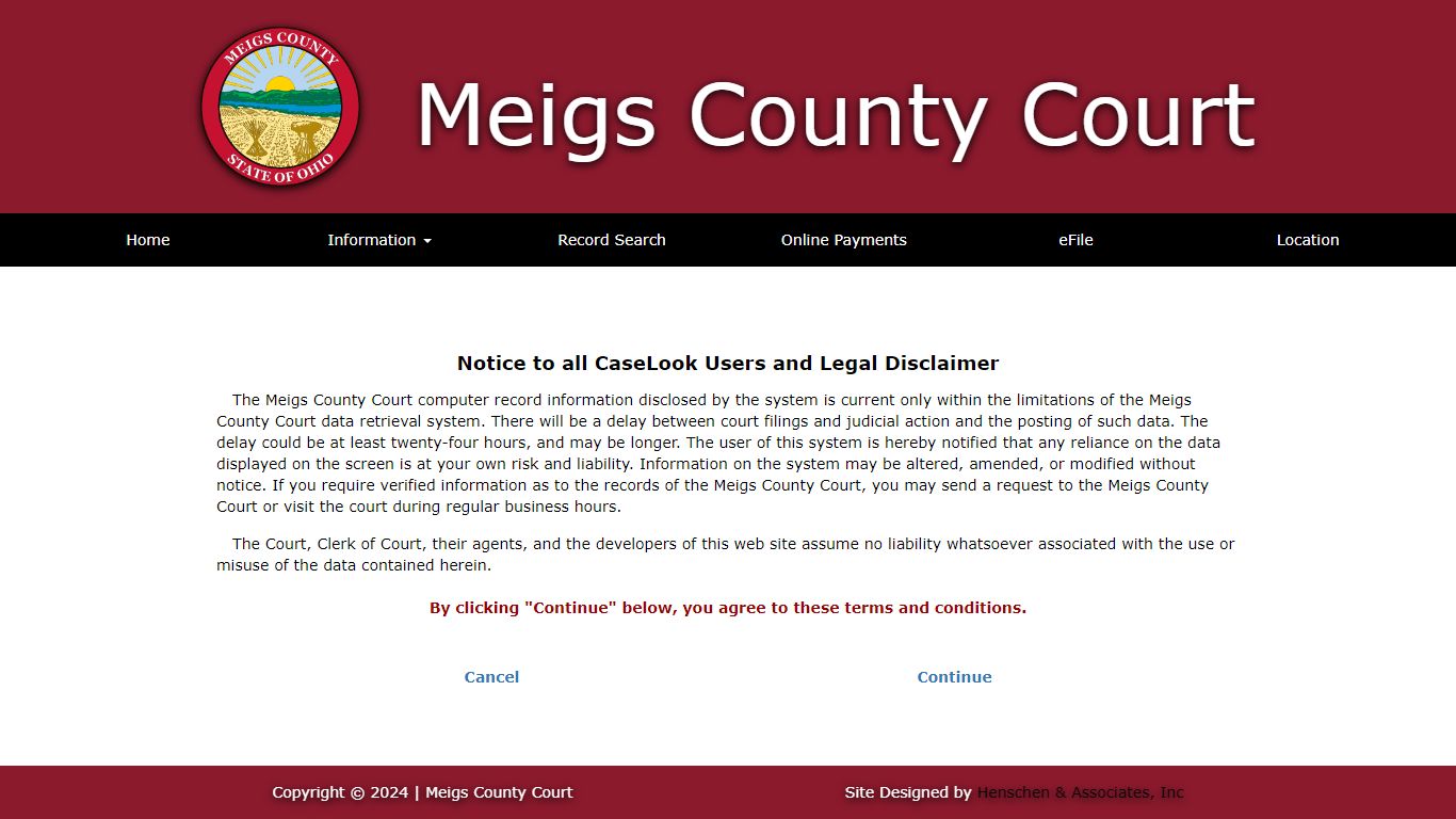 Record Search - Meigs County Court